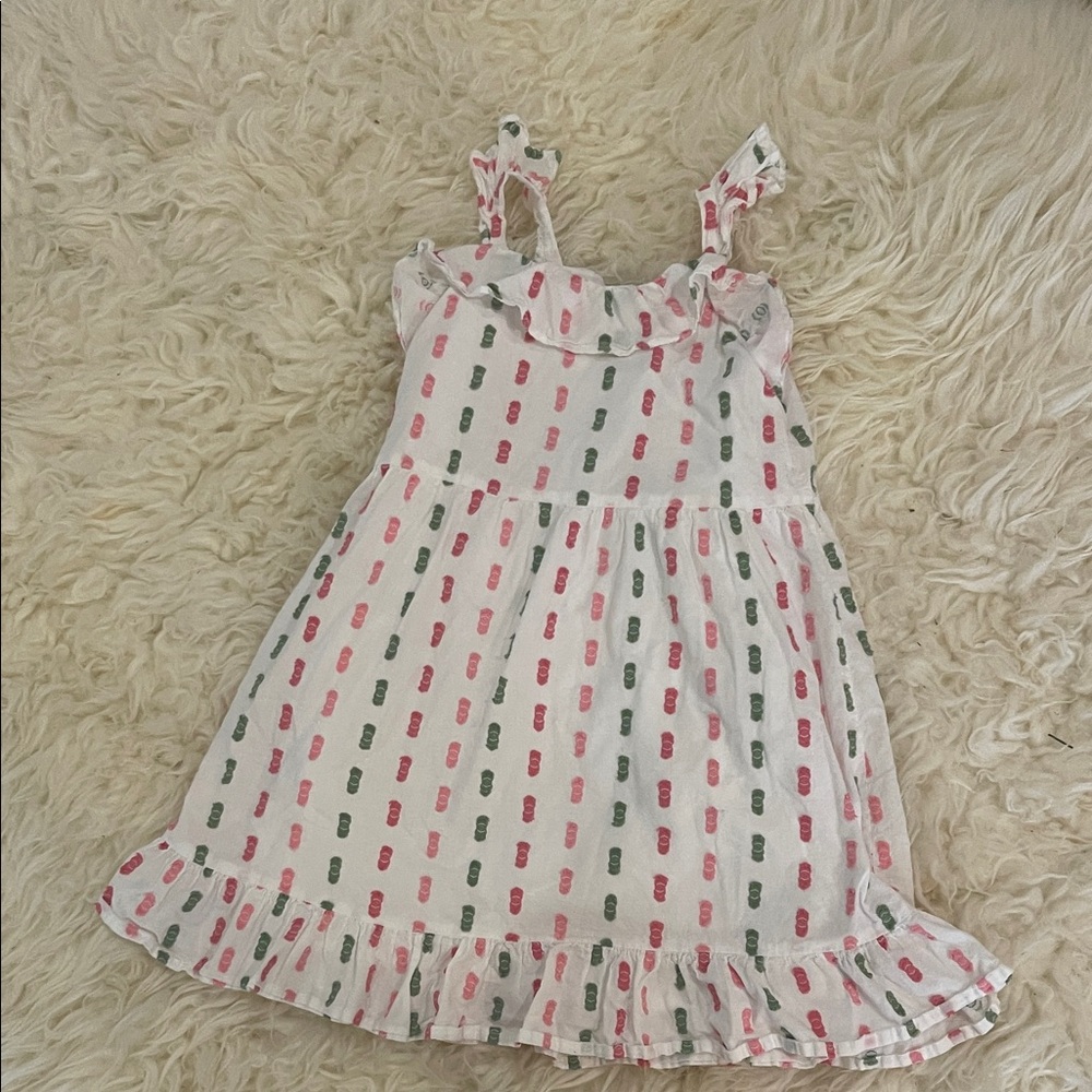 Janie and Jack Pink and Green Patterned Dress